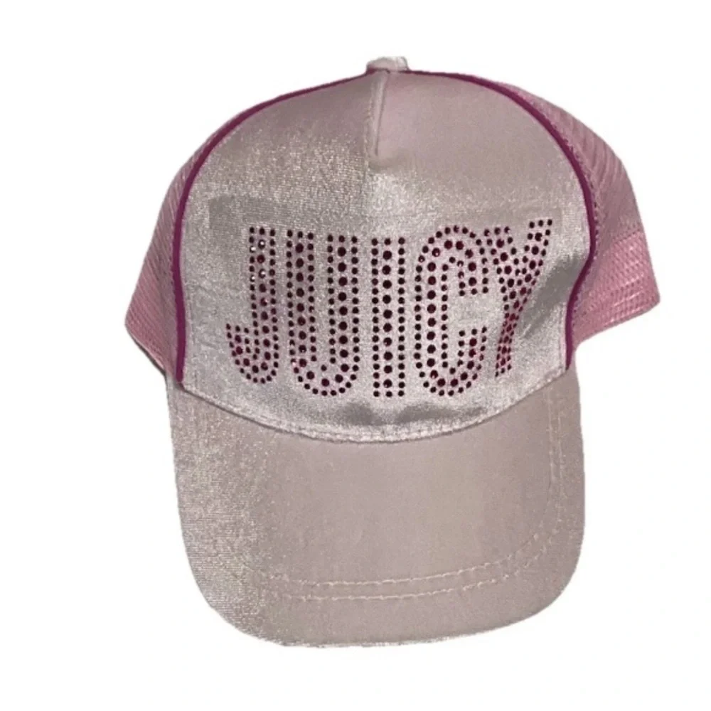 Juicy Couture Kids Mesh Pink Snap Back Hat NWT Brand New